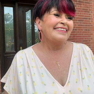 Pineapple flowy top in Missed and Plus